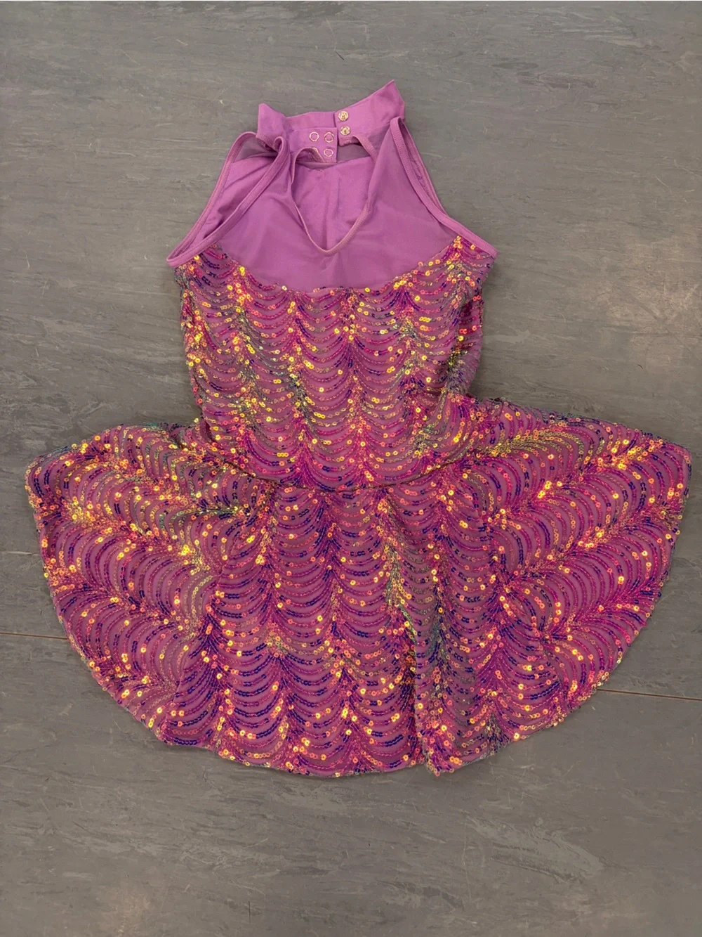 Weissman Purple Sequin Peplum Performance Dress